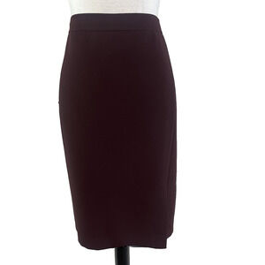 Talbots Skirt Plus size 14W Petite Plum Straight Knee Career Suit Professional